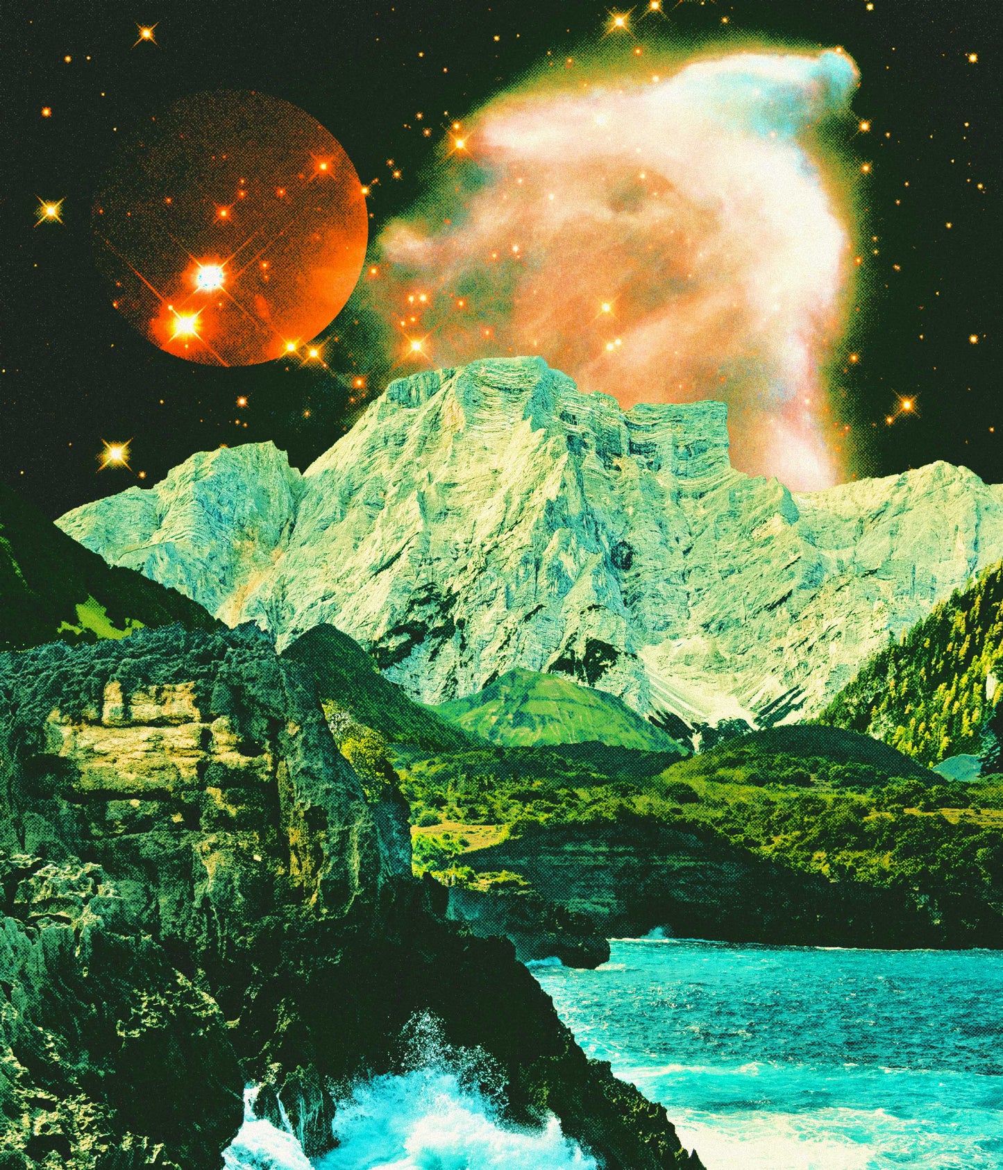 'Vintage Vacation Valley' Print | Artists Eyes Collage 15/15